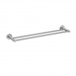 Otus Brushed Nickel Slimline SS Double Towel Rail 600mm Otus Brushed Nickel Slimline SS Double Towel Rail 600mm